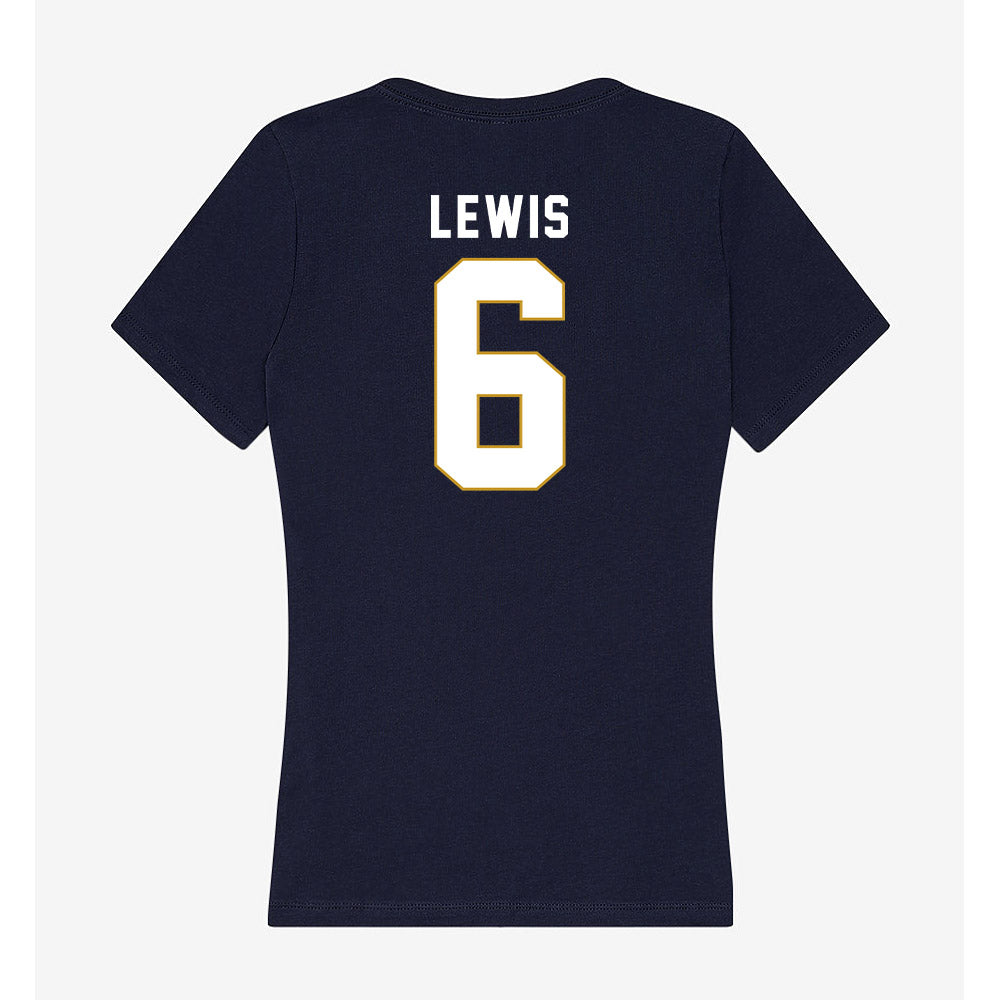 Notre Dame - NCAA Men's Soccer : Wyatt Lewis - Women's V-Neck T-Shirt-1