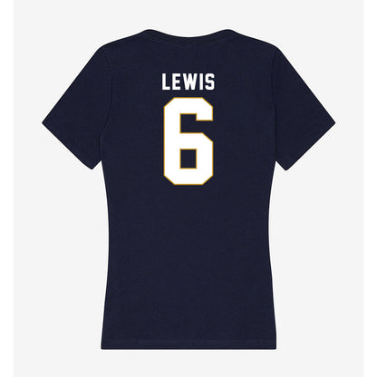 Notre Dame - NCAA Men's Soccer : Wyatt Lewis - Women's V-Neck T-Shirt-1