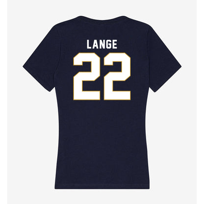 Notre Dame - NCAA Women's Volleyball : Ava Lange - Women's V-Neck T-Shirt-1