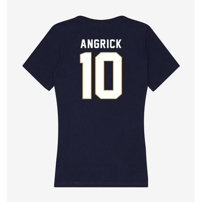Notre Dame - NCAA Men's Lacrosse : Will Angrick - Women's V-Neck T-Shirt-1