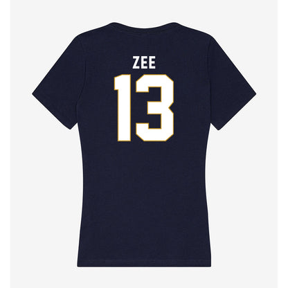 Notre Dame - NCAA Baseball : Jamie Zee - Women's V-Neck T-Shirt-1