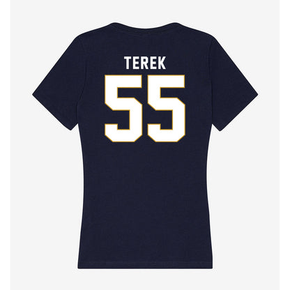 Notre Dame - NCAA Football : Christopher Terek - Women's V-Neck T-Shirt-1