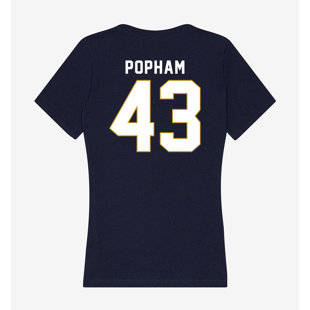 Notre Dame - NCAA Men's Lacrosse : Bo Popham - Women's V-Neck T-Shirt-1
