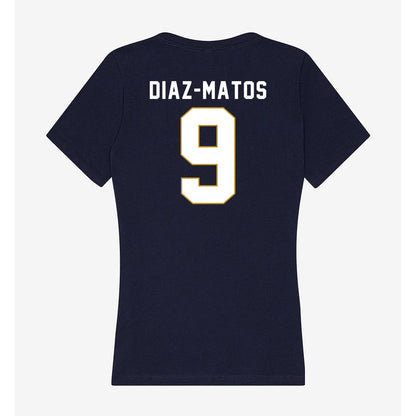Notre Dame - NCAA Men's Lacrosse : Aidan Diaz-Matos - Women's V-Neck T-Shirt-1