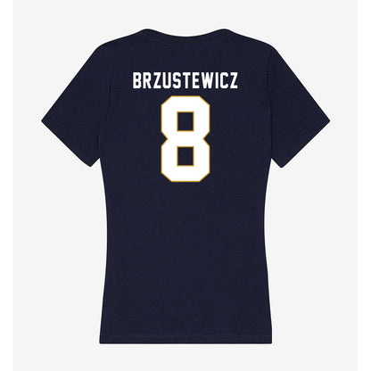 Notre Dame - NCAA Baseball : Hudson Brzustewicz - Women's V-Neck T-Shirt-1