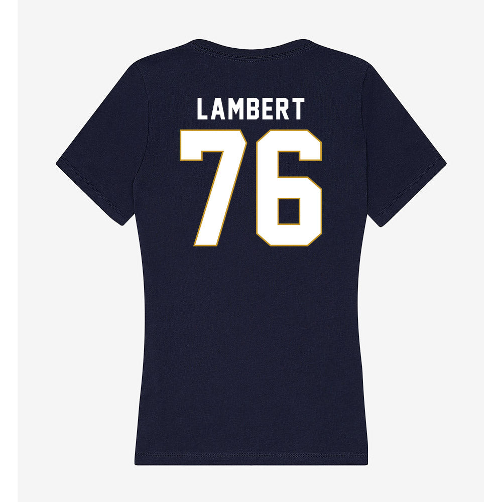 Notre Dame - NCAA Football : Guerby Lambert - Women's V-Neck T-Shirt-1