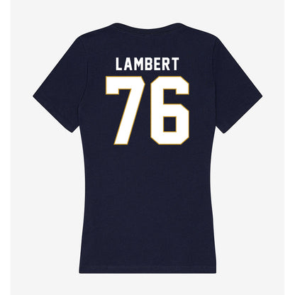 Notre Dame - NCAA Football : Guerby Lambert - Women's V-Neck T-Shirt-1
