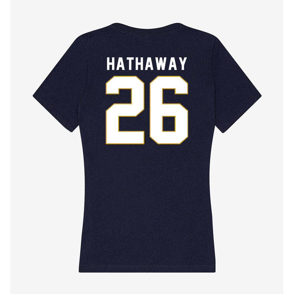 Notre Dame - NCAA Women's Soccer : Melinda Hathaway - Women's V-Neck T-Shirt-1