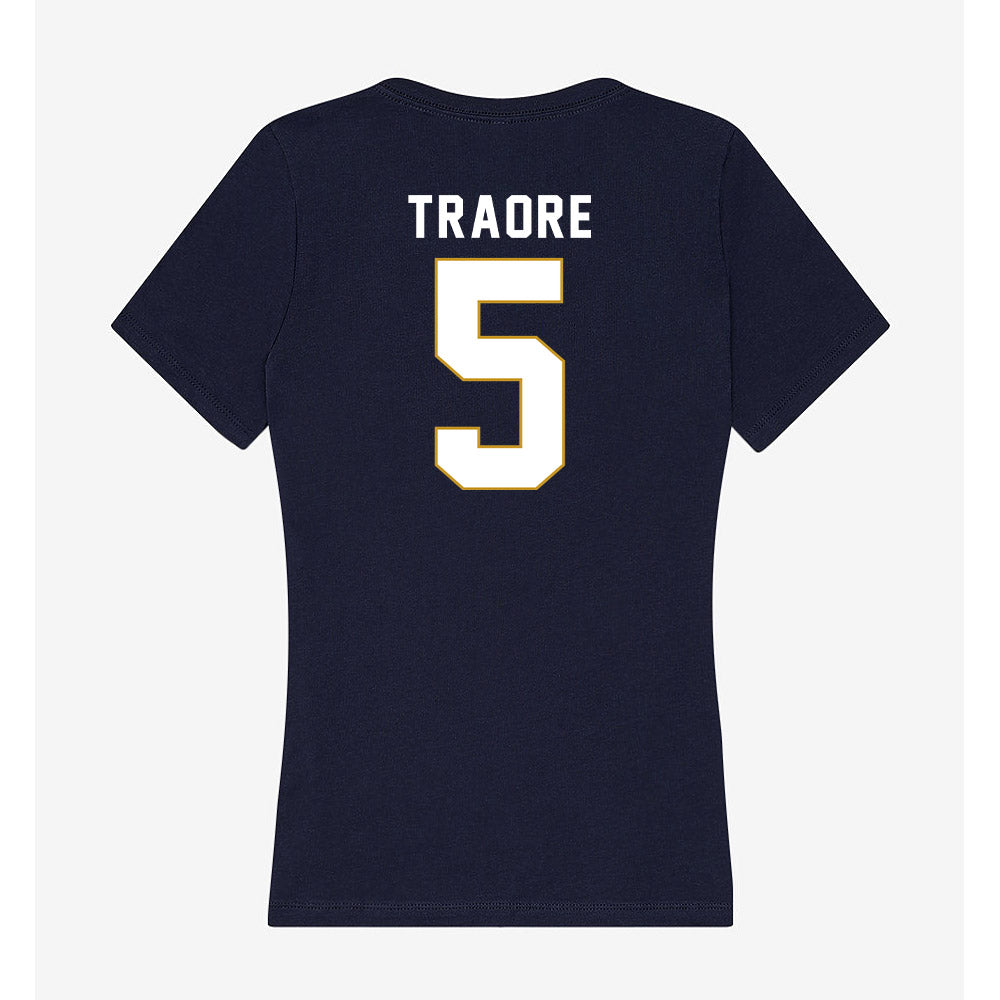 Notre Dame - NCAA Football : Boubacar Traore - Women's V-Neck T-Shirt-1