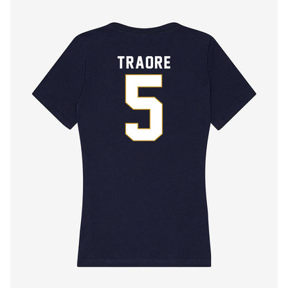 Notre Dame - NCAA Football : Boubacar Traore - Women's V-Neck T-Shirt-1
