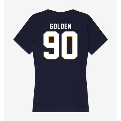 Notre Dame - NCAA Football : Elijah Golden - Women's V-Neck T-Shirt-1