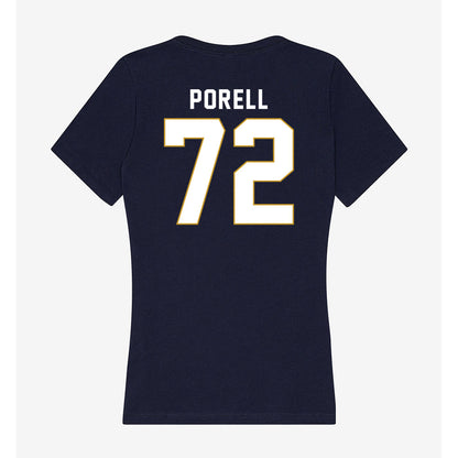 Notre Dame - NCAA Men's Lacrosse : Thomas Porell - Women's V-Neck T-Shirt-1
