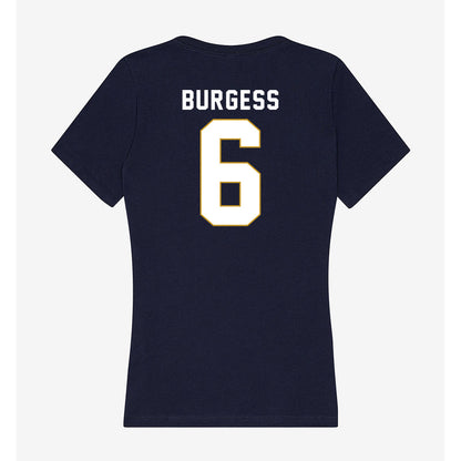 Notre Dame - NCAA Football : Christopher Burgess - Women's V-Neck T-Shirt-1