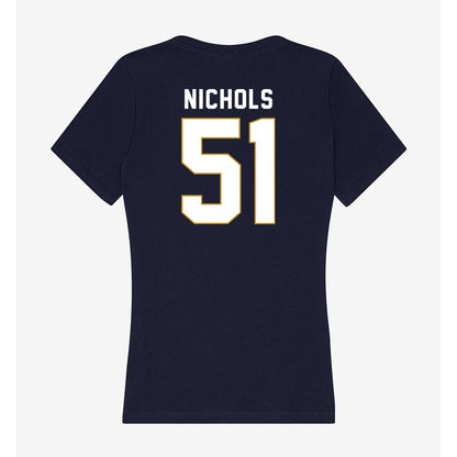Notre Dame - NCAA Football : Ben Nichols - Women's V-Neck T-Shirt-1