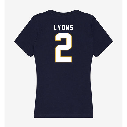Notre Dame - NCAA Women's Lacrosse : Abigail Lyons - Women's V-Neck T-Shirt-1