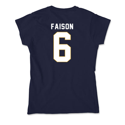 Notre Dame - NCAA Football : Jordan Faison - Soft Style Women’s T-Shirt-3