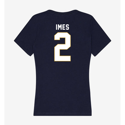 Notre Dame - NCAA Men's Basketball : Logan Imes - Women's V-Neck T-Shirt-1