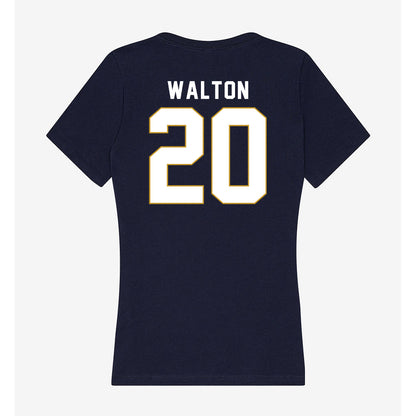 Notre Dame - NCAA Football : Jonaz Walton - Women's V-Neck T-Shirt-1
