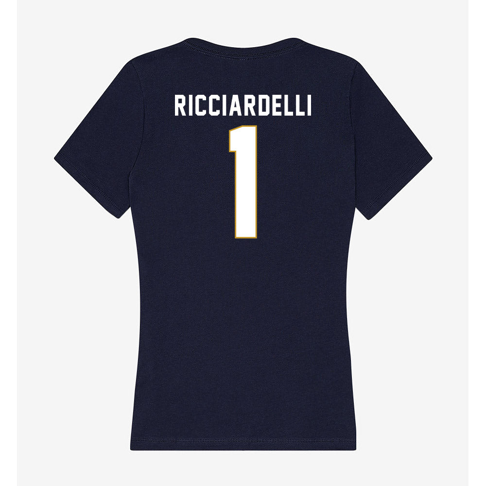 Notre Dame - NCAA Men's Lacrosse : Thomas Ricciardelli - Women's V-Neck T-Shirt-1