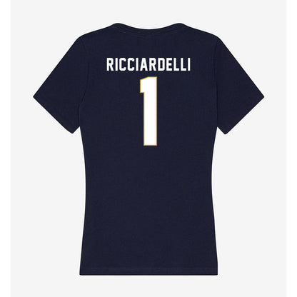Notre Dame - NCAA Men's Lacrosse : Thomas Ricciardelli - Women's V-Neck T-Shirt-1