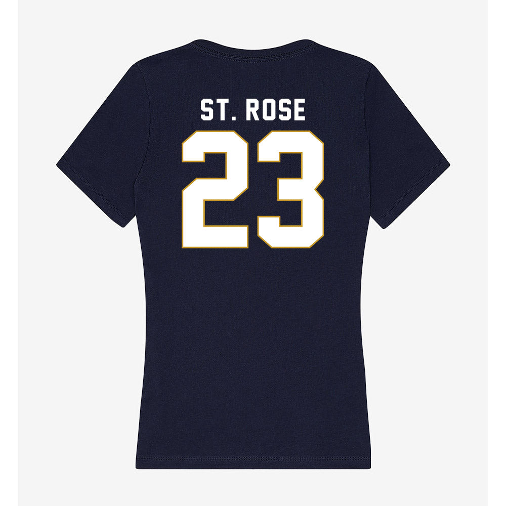 Notre Dame - NCAA Women's Basketball : Madison St. Rose - Women's V-Neck T-Shirt-1