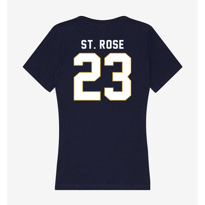 Notre Dame - NCAA Women's Basketball : Madison St. Rose - Women's V-Neck T-Shirt-1