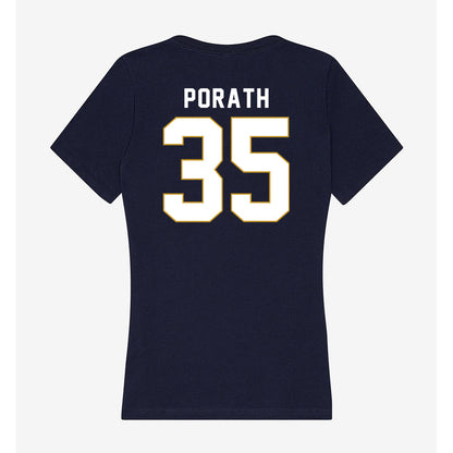 Notre Dame - NCAA Football : Spencer Porath - Women's V-Neck T-Shirt-1
