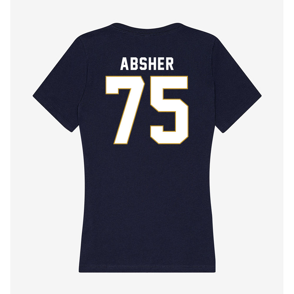 Notre Dame - NCAA Football : Sullivan Absher - Women's V-Neck T-Shirt-1