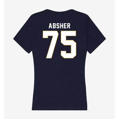 Notre Dame - NCAA Football : Sullivan Absher - Women's V-Neck T-Shirt-1