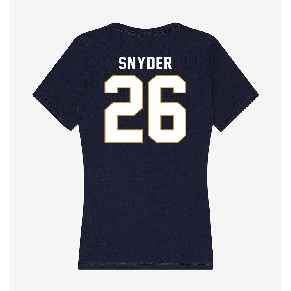 Notre Dame - NCAA Baseball : Garrett Snyder - Women's V-Neck T-Shirt-1