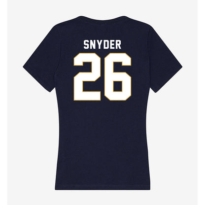 Notre Dame - NCAA Baseball : Garrett Snyder - Women's V-Neck T-Shirt-1