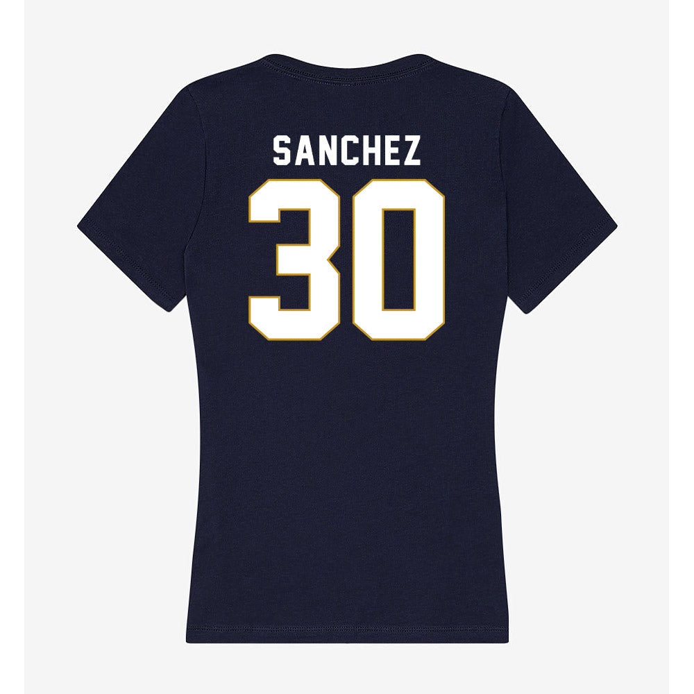 Notre Dame - NCAA Women's Basketball : Gisela Sanchez - Women's V-Neck T-Shirt-1