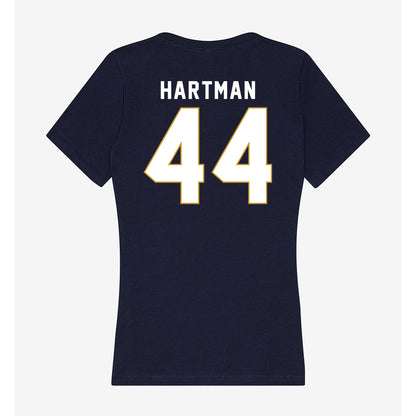 Notre Dame - NCAA Baseball : Trent Hartman - Women's V-Neck T-Shirt-1