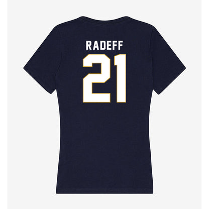 Notre Dame - NCAA Women's Volleyball : Mia Radeff - Women's V-Neck T-Shirt-1