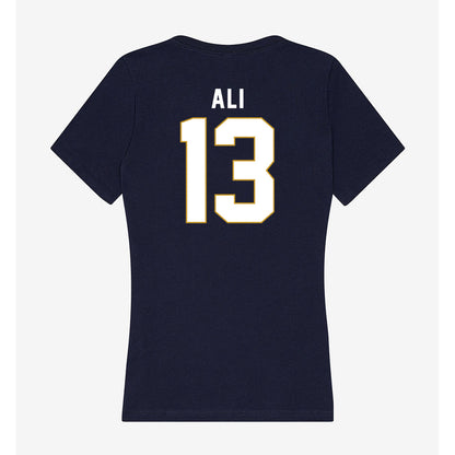 Notre Dame - NCAA Men's Ice Hockey : Brennan Ali - Women's V-Neck T-Shirt-1