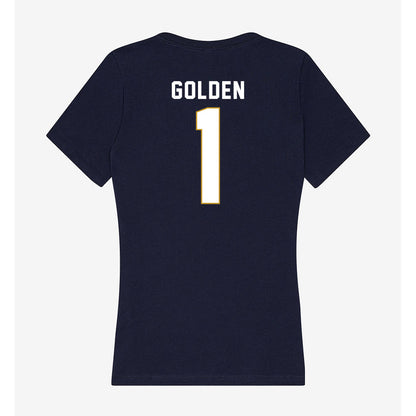 Notre Dame - NCAA Football : Dallas Golden - Women's V-Neck T-Shirt-1