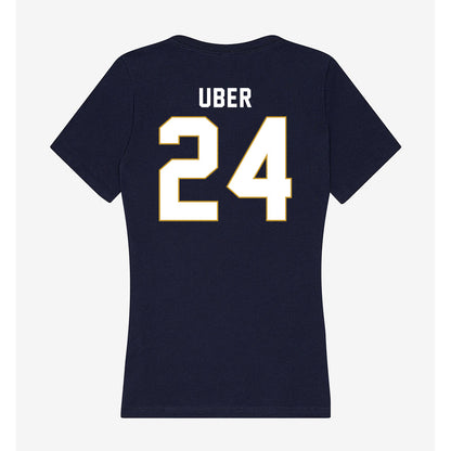 Notre Dame - NCAA Baseball : Ty Uber - Women's V-Neck T-Shirt-1