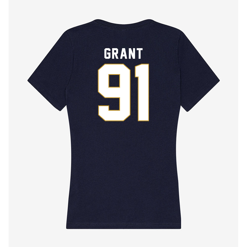 Notre Dame - NCAA Men's Lacrosse : Griffin Grant - Women's V-Neck T-Shirt-1