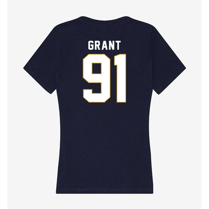 Notre Dame - NCAA Men's Lacrosse : Griffin Grant - Women's V-Neck T-Shirt-1