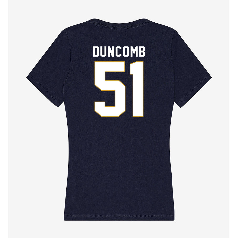 Notre Dame - NCAA Men's Basketball : Logan Duncomb - Women's V-Neck T-Shirt-1