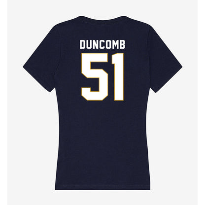 Notre Dame - NCAA Men's Basketball : Logan Duncomb - Women's V-Neck T-Shirt-1
