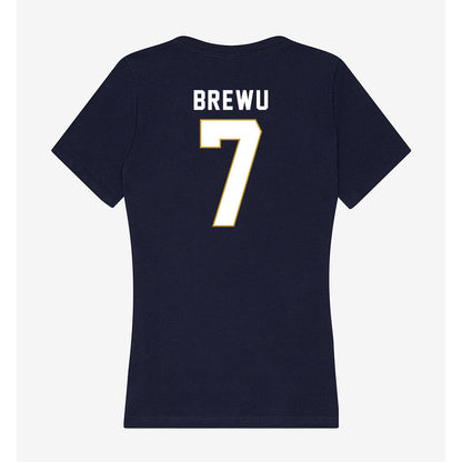Notre Dame - NCAA Football : Francis Brewu - Women's V-Neck T-Shirt-1
