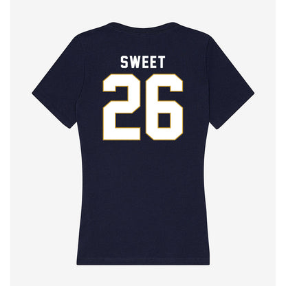 Notre Dame - NCAA Softball : Tenley Sweet - Women's V-Neck T-Shirt-1