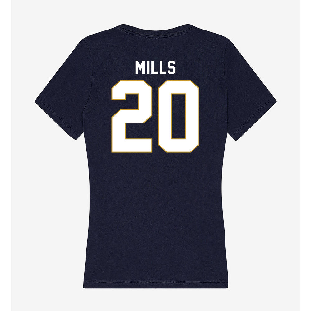 Notre Dame - NCAA Women's Soccer : Abby Mills - Women's V-Neck T-Shirt-1