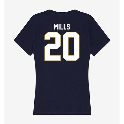 Notre Dame - NCAA Women's Soccer : Abby Mills - Women's V-Neck T-Shirt-1