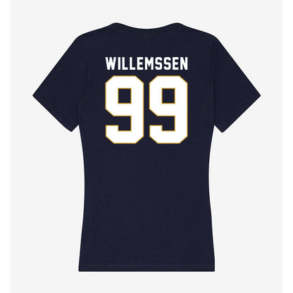 Notre Dame - NCAA Softball : Christina Willemssen - Women's V-Neck T-Shirt-1