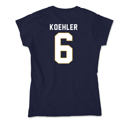 Notre Dame - NCAA Men's Basketball : Brady Koehler - Soft Style Women’s T-Shirt-1