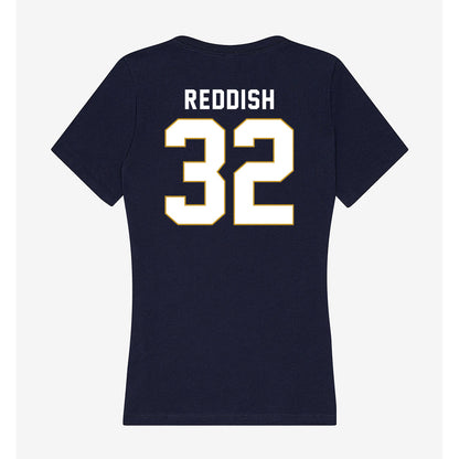 Notre Dame - NCAA Football : Nick Reddish - Women's V-Neck T-Shirt-1