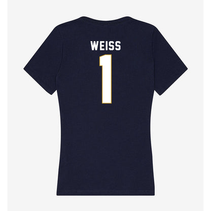 Notre Dame - NCAA Softball : Brianne Weiss - Women's V-Neck T-Shirt-1