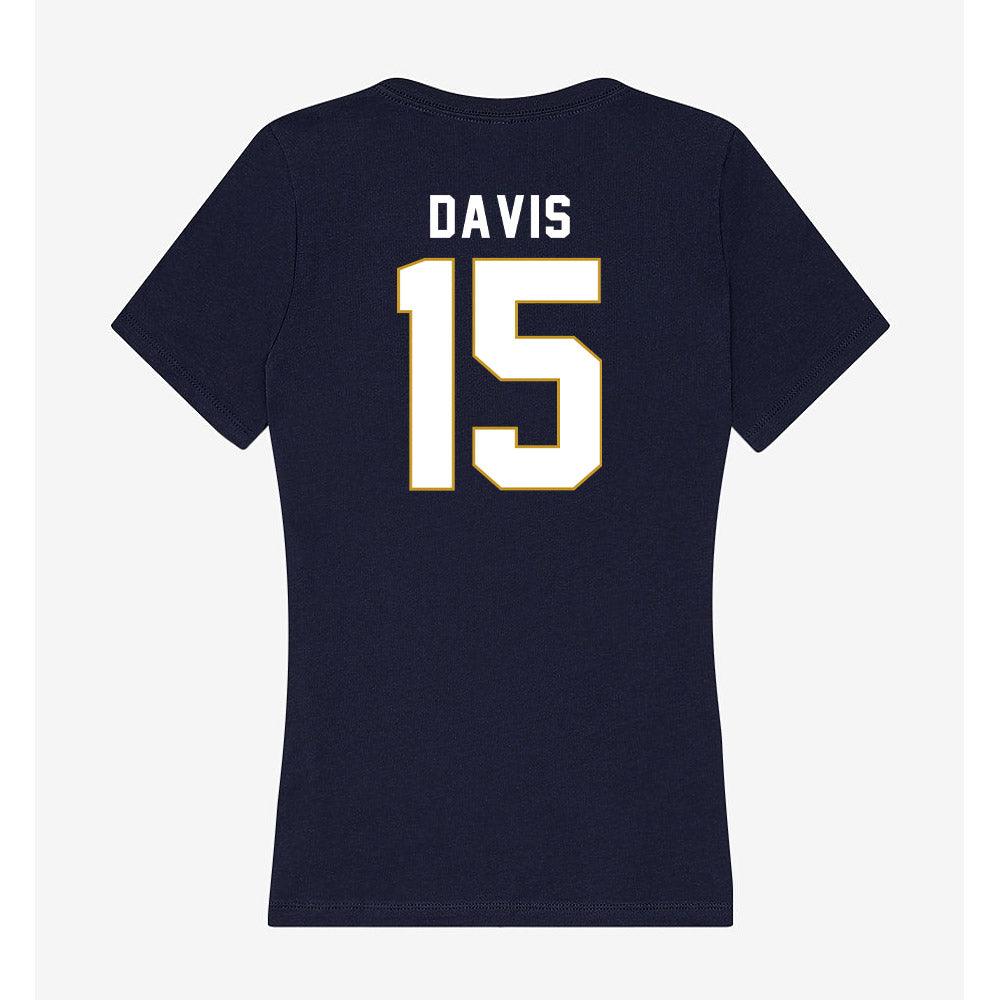 Notre Dame - NCAA Men's Lacrosse : Anderson Davis - Women's V-Neck T-Shirt-1